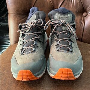 Hoka Men's Gray and Orange Athletic Shoes